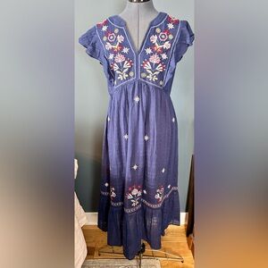 Nurture by Westbound ladies sundress with floral embroidered details size XL